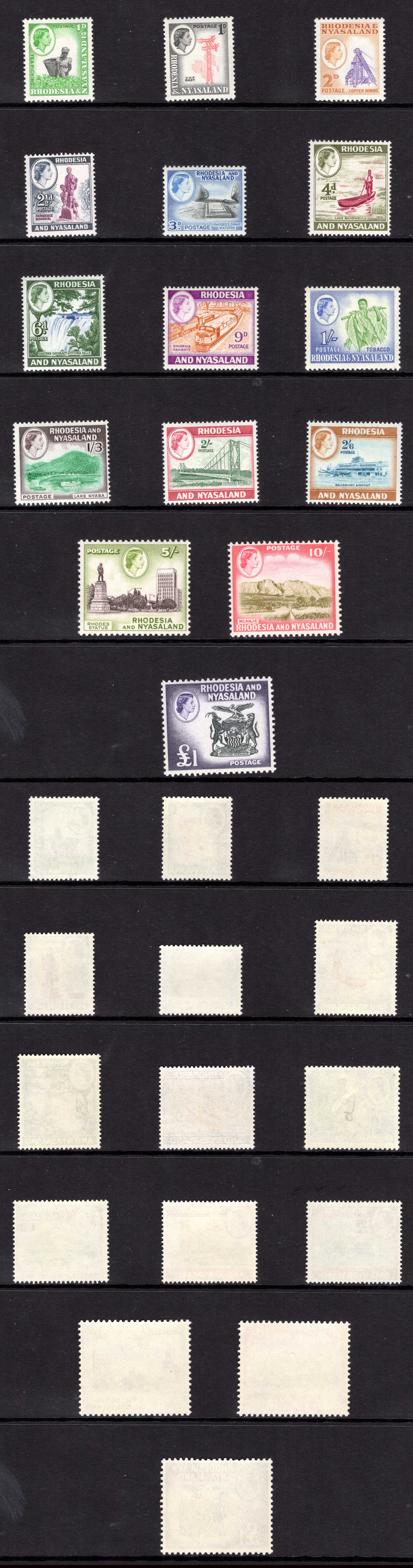 Rhodesia Nyasaland SG18/31 U/M Cat 130 pounds