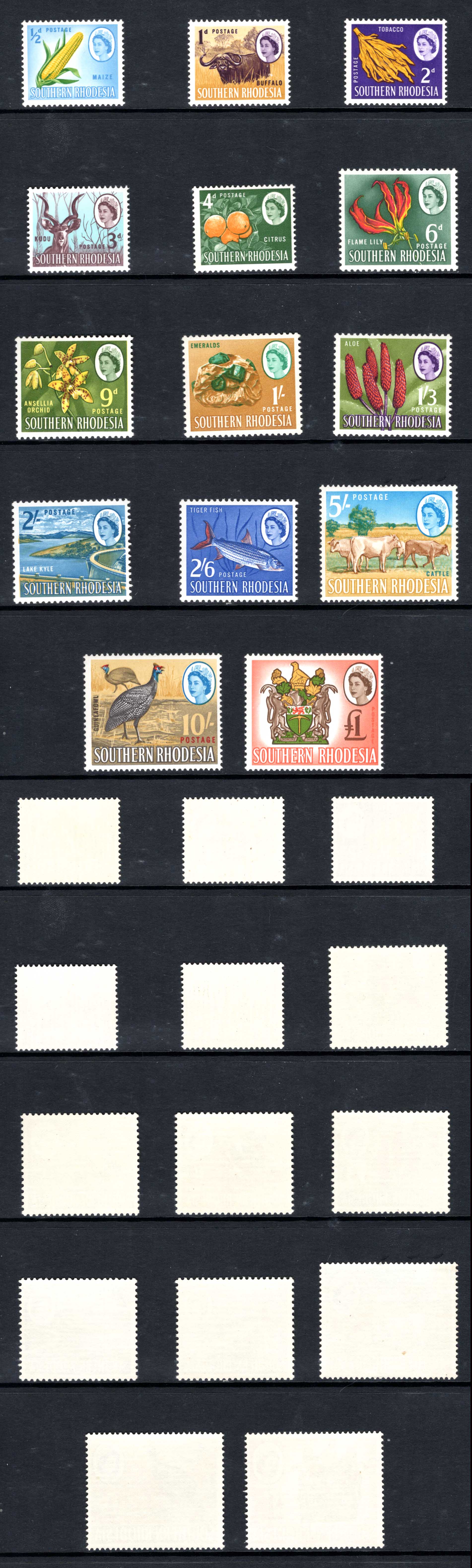 Southern Rhodesia SG92/105 1964 Set of 14 U/M Cat 40 pounds