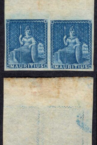 Mauritius SG31 (no value) Blue Prepared for use but not issued U/M Cat 23++ pounds