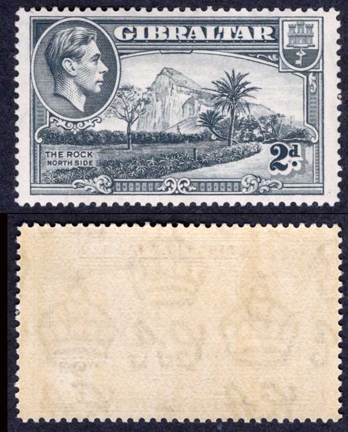 Gibraltar SG124 2d Grey Perf 14 M/M Cat 32 pounds