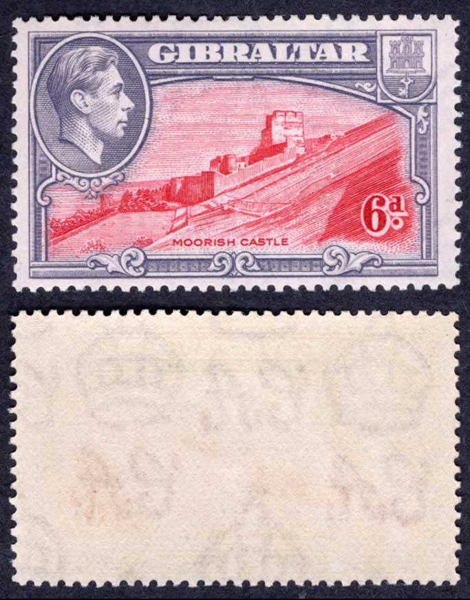 Gibraltar SG126a 6d perf 14 U/M Cat 120 pounds