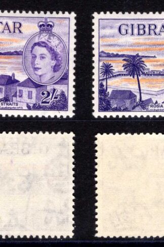 Gibraltar SG155/a 2/- BOTH Shades M/M Cat 88 pounds