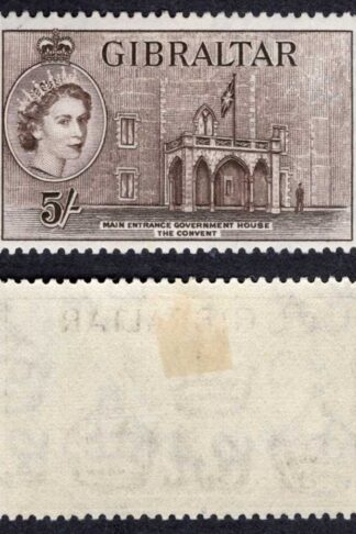 Gibraltar SG156 5/- M/M Cat 40 pounds