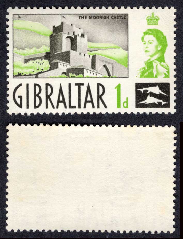Gibraltar SG161b 1d Variety Phantom Flag U/M Cat 15 pounds