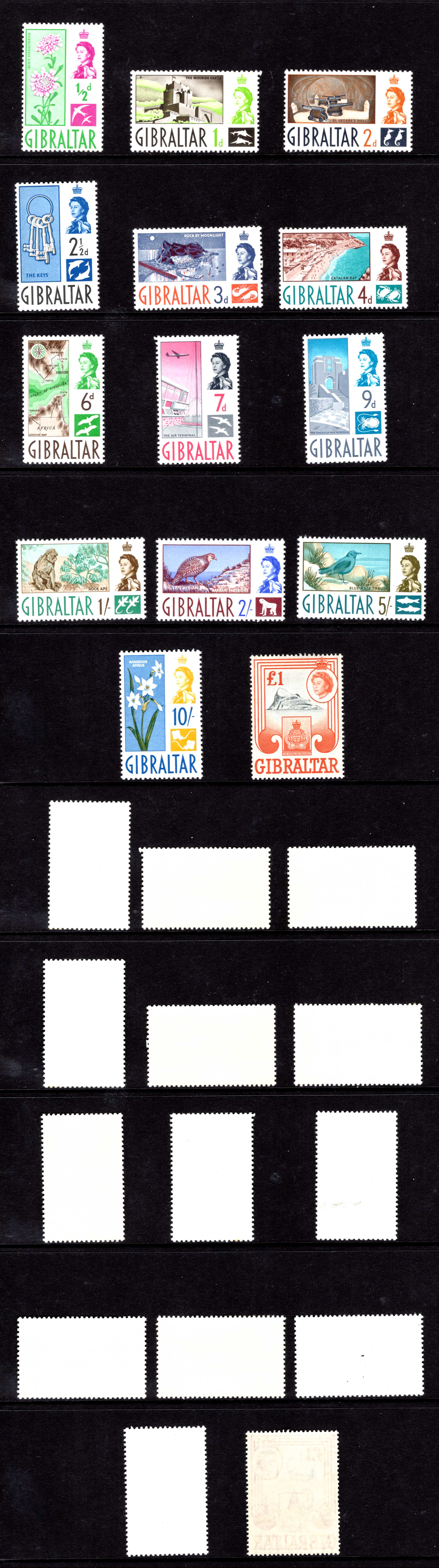 Gibraltar SG160/73 1960 Set of 14 U/M Cat 85 pounds