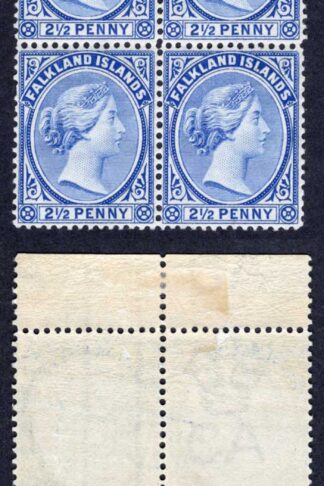 Falkland Is SG30ax 2 1/2d Ultramarine Wmk REVERSED Fine M/M Cat 520+++ pounds