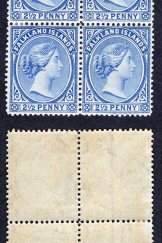 Falkland Is SG30b 2/1d Pale Ultramarine Fine M/M Cat 320++ pounds