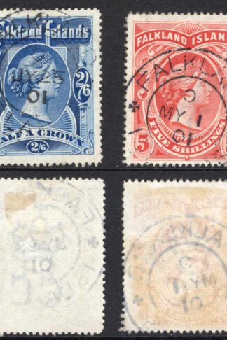 Falkland Is SG41/2 High Value Pair Superb Used Cat 575 pounds