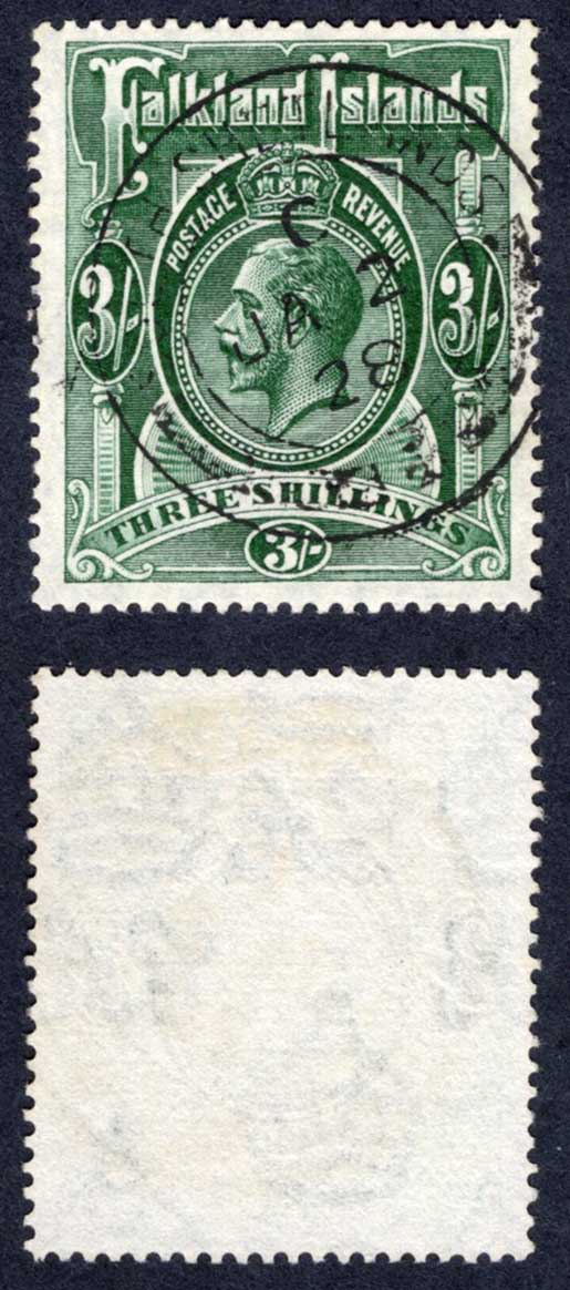 Falkland Is SGZ148 3/- Wmk Script Superb South Shetlands CDS Cat 500+ pounds