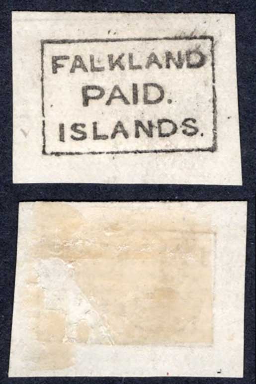 Falkland Is SGFR1 PAID Black Frank Posthumous Example circa 1890 Cat 110