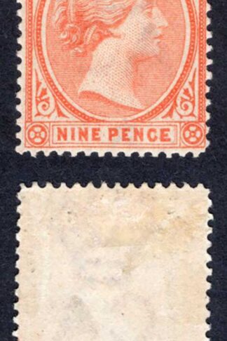 Falkland Is SG35 9d Pale reddish Orange M/M Cat 65 pounds