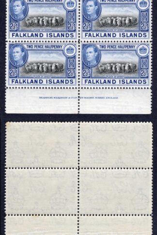 Falkland Is SG151 2 1/2d Sheep U/M Block