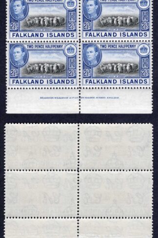 Falkland Is SG151 2 1/2d Sheep U/M Block
