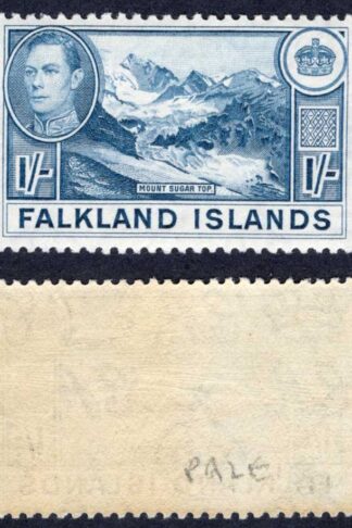 Falkland Is SG158 1/- Light Blue U/M Cat 75 pounds