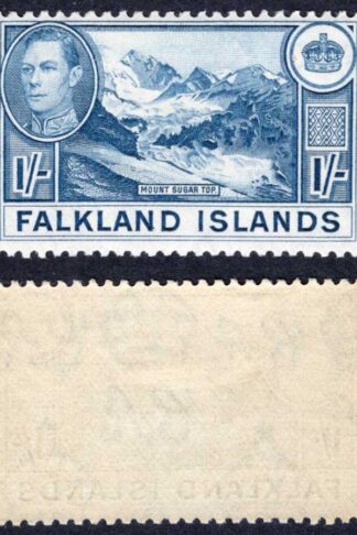 Falkland Is SG158 1/- Light Blue U/M Cat 75 pounds