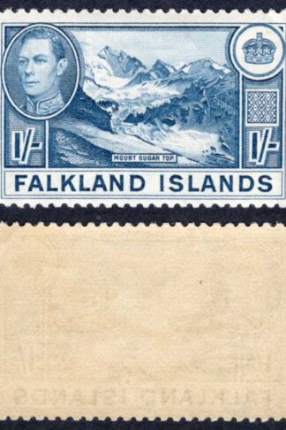 Falkland Is SG158b 1/- Dull Blue U/M Cat 38 pounds