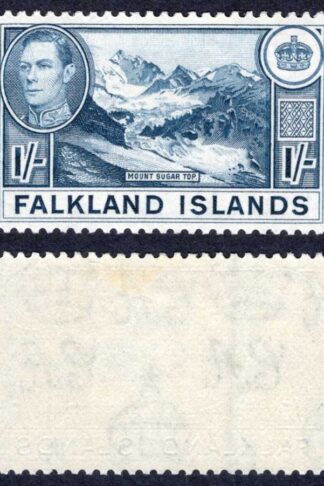 Falkland Is SG158b 1/- Dull Blue U/M Cat 38 pounds