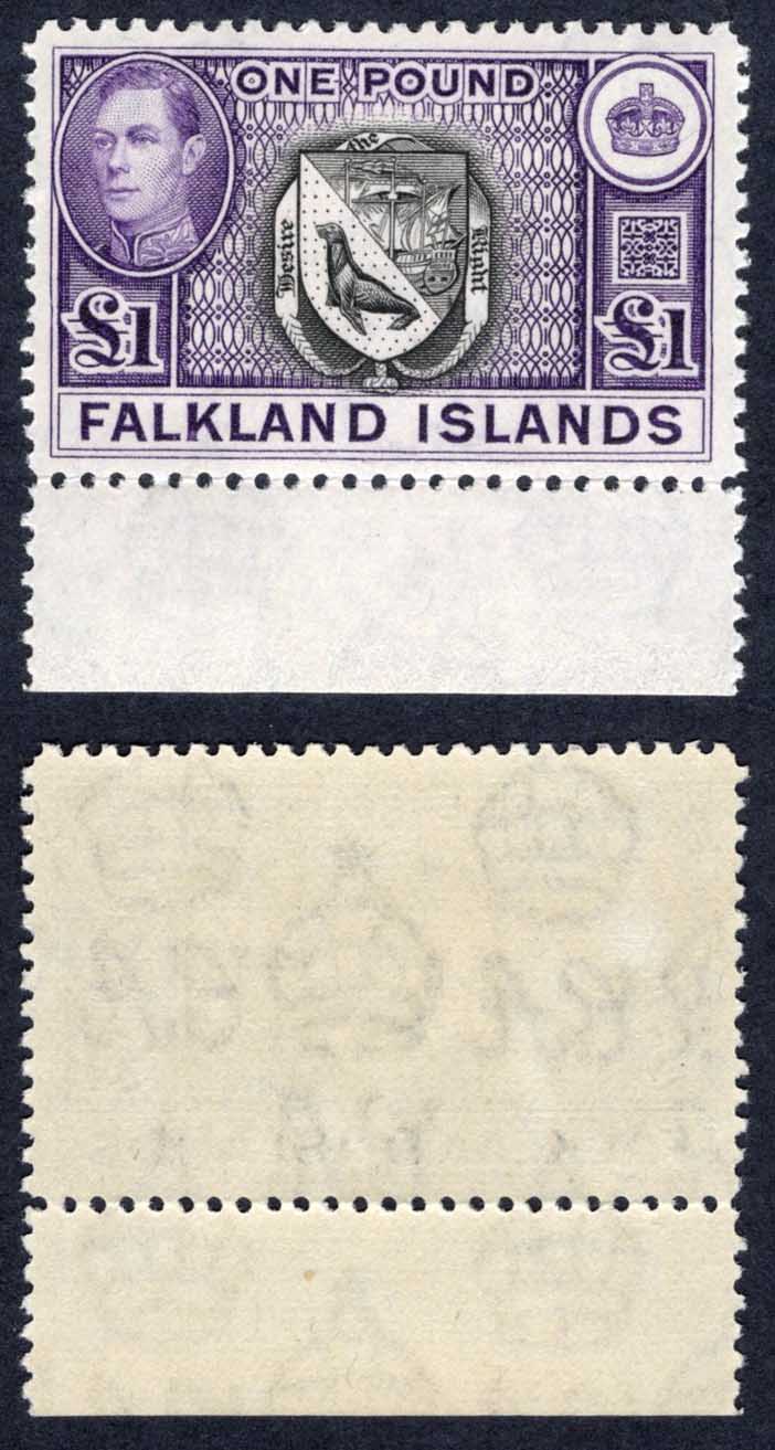 Falkland Is SG163 One Pound U/M Cat 150 pounds