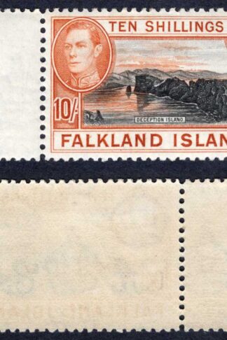 Falkland Is SG162a Black and Light Orange U/M Cat 350 pounds