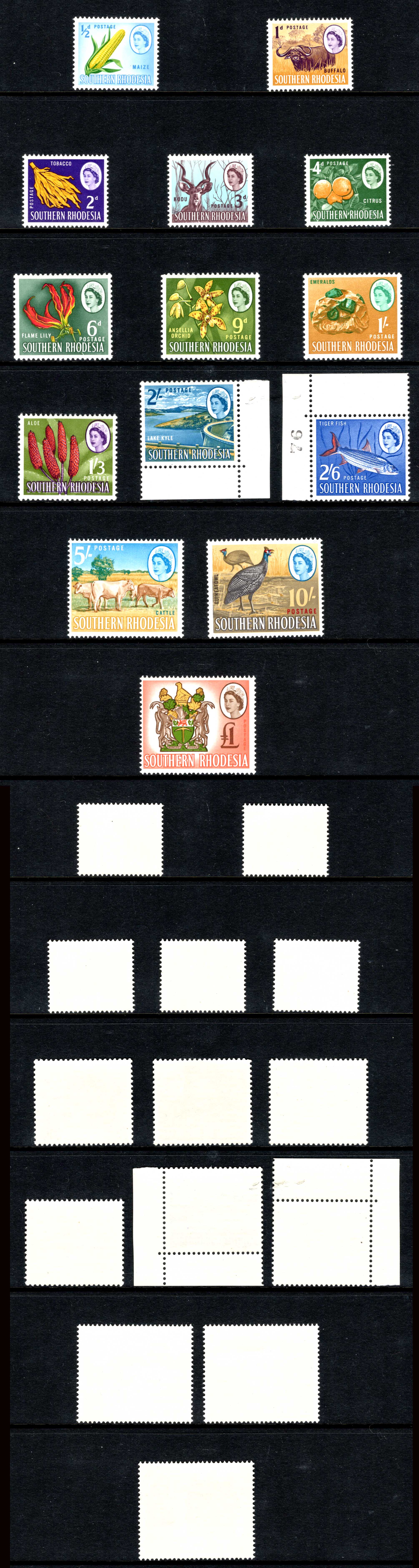 Southern Rhodesia SG92/105 Set of 14 U/M Cat 40 pounds
