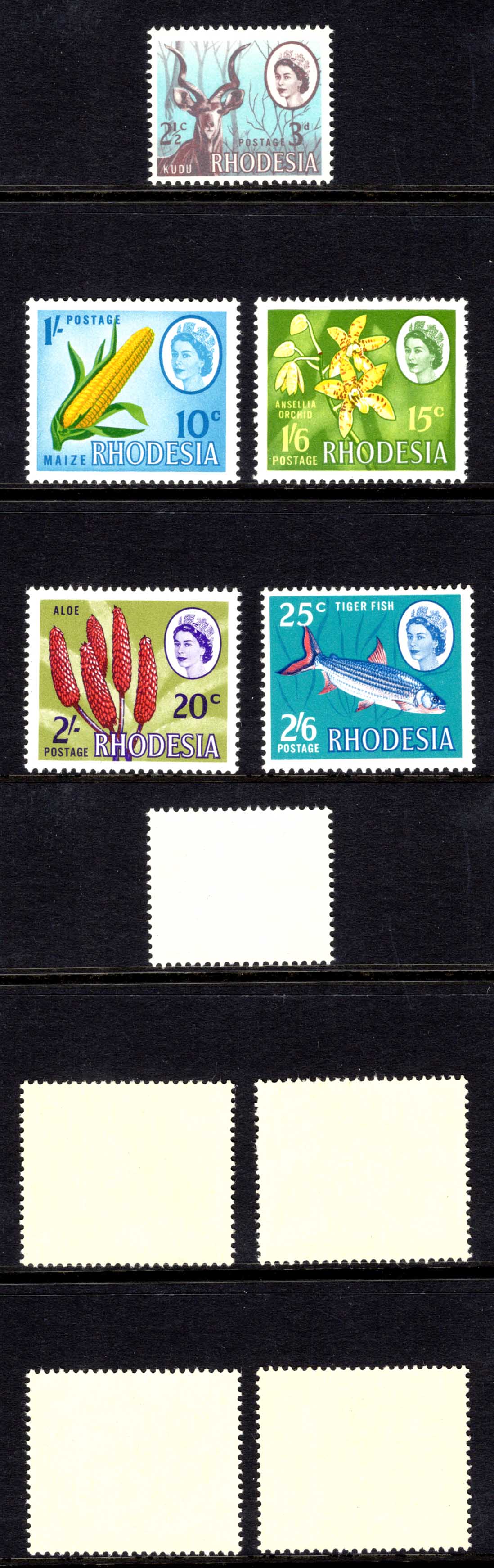 Rhodesia SG408/12 Dual Currency set U/M Cat 42 pounds
