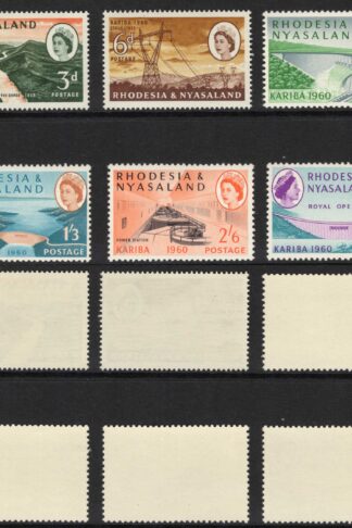 Rhodesia and Nyasaland SG32/7 1960 Kariba Set U/M Cat 19 pounds