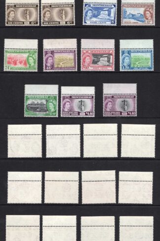 Montserrat SG136a /49a Set of 15 plus all the Type 2 inscriptions U/M Cat 114.40 pounds