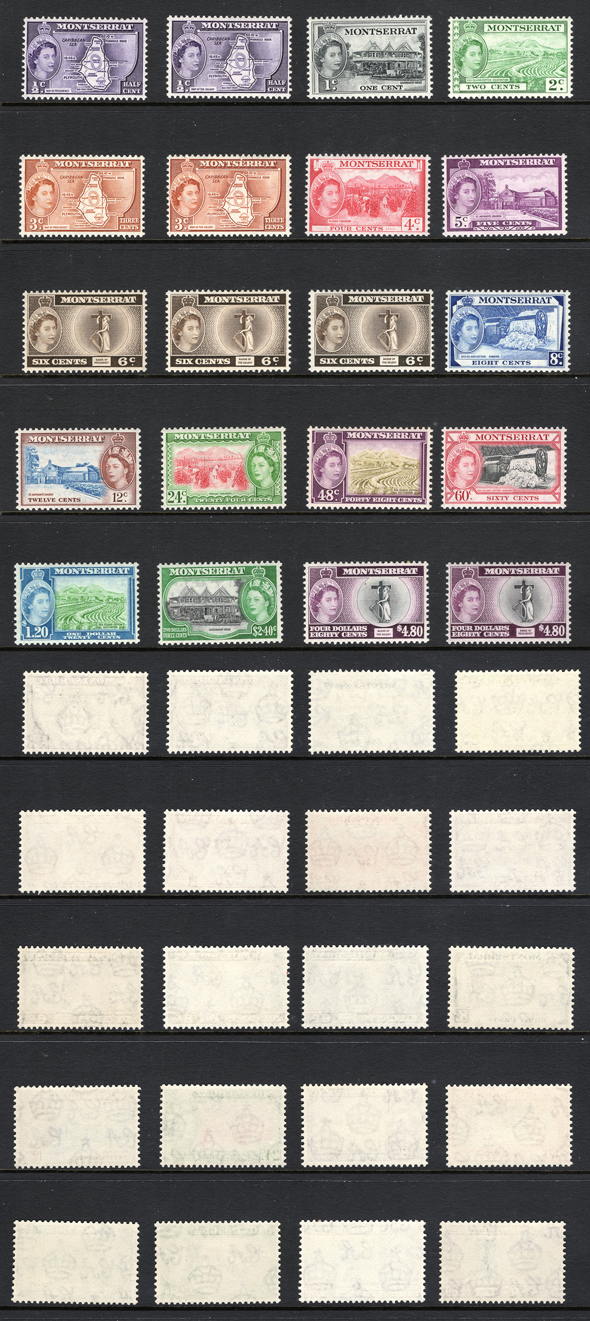 Montserrat SG136a /49a Set of 15 plus all the Extras U/M Cat 126.40 pounds