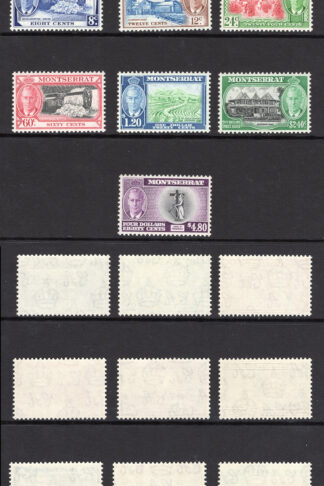 Montserrat SG123/35 KGVI set of 13 U/M Cat 80 pounds