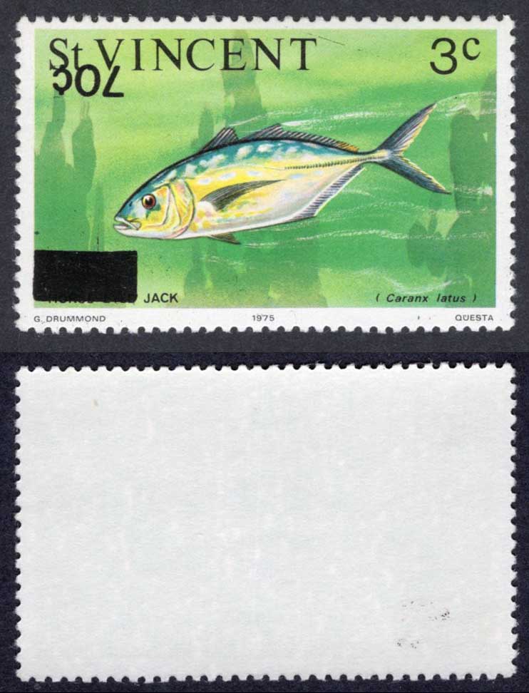 St Vincent SG485a 70c surcharge INVERTED U/M Cat 26 pounds