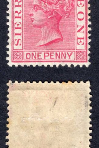 Sierra Leone SG28 1d Carmine wmk CA M/M Cat 18 pounds