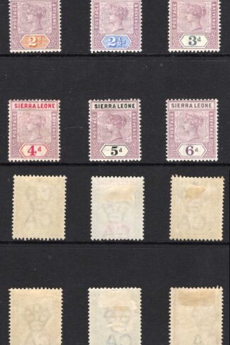 Sierra Leone SG41/9 Set to 6d M/M Cat 69.25 pounds