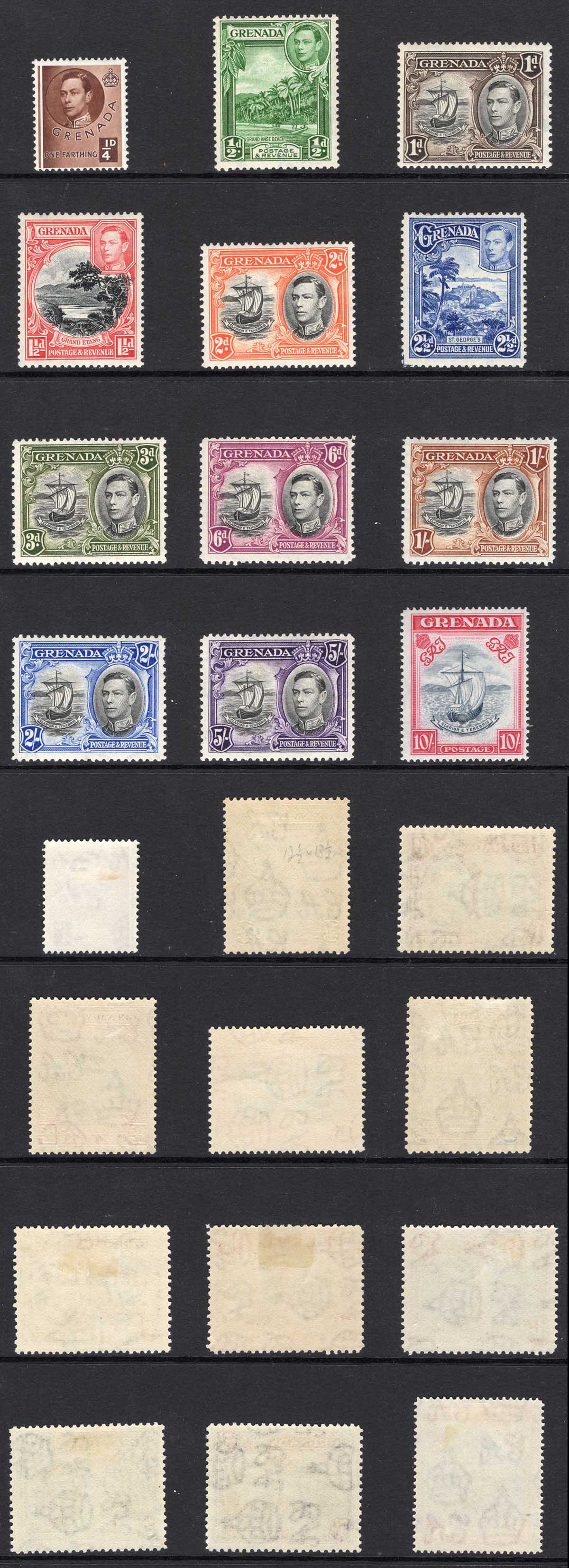 Grenada SG152/163e Set of 12 M/M Cat 90 pounds