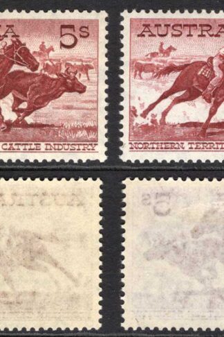 Australia SG327/a 5/- Both Papers M/M Cat 111 pounds