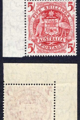 Australia SG224a 5/- Arms U/M Corner example U/M Cat 4 pounds