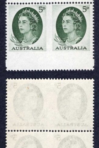 Australia SG354b 5d Imperf Between Block of 6 U/M