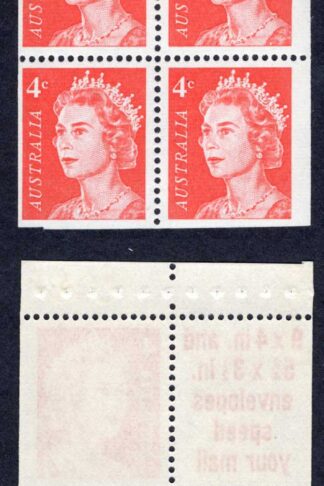 Australia SG385a 4d Booklet Pane of 5 U/M Cat 16 pounds