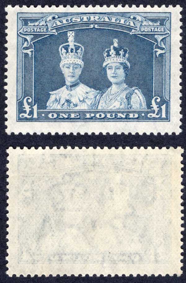 Australia SG178 One Pound Robes THIN paper U/M Cat 85 pounds