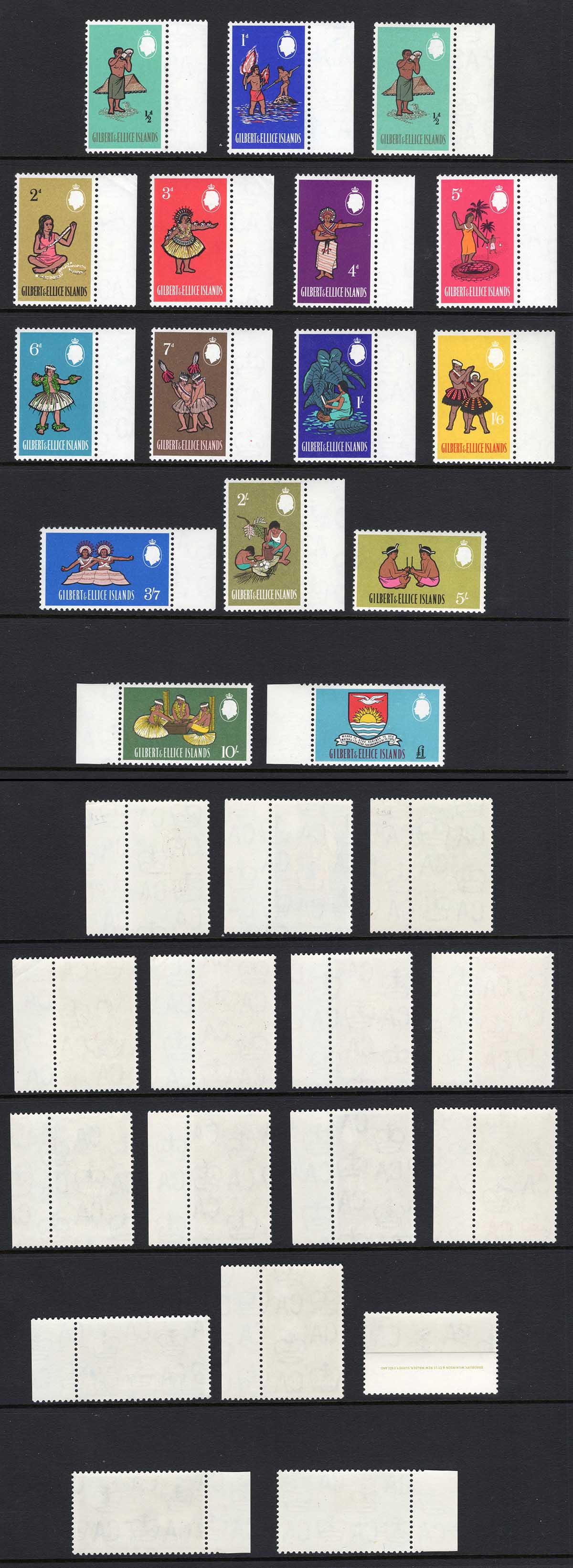 Gilbert and Ellice SG89/103 Set of 15 U/M Cat 22 pounds