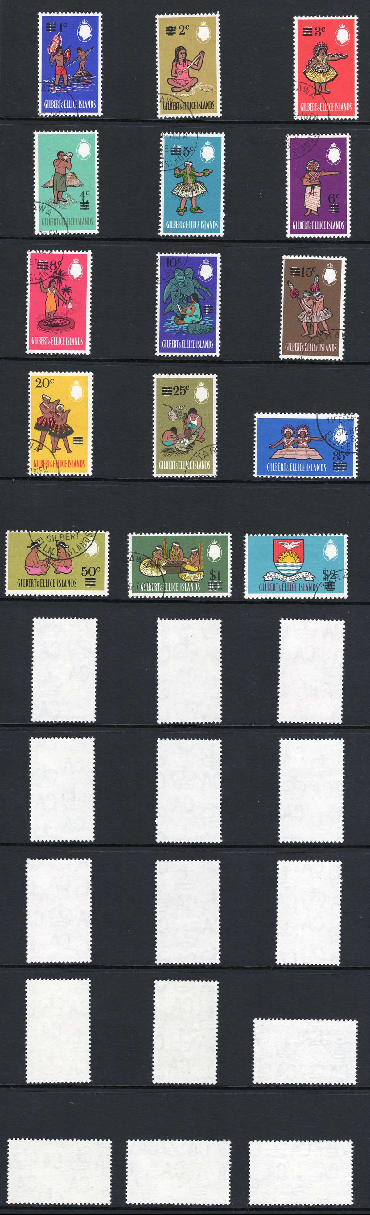 Gilbert and Ellice SG110/24 Set of 15 CDS