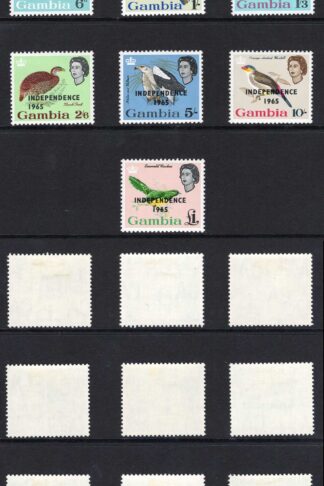 Gambia SG215/27 Independence set of 13 M/M Cat 26 pounds