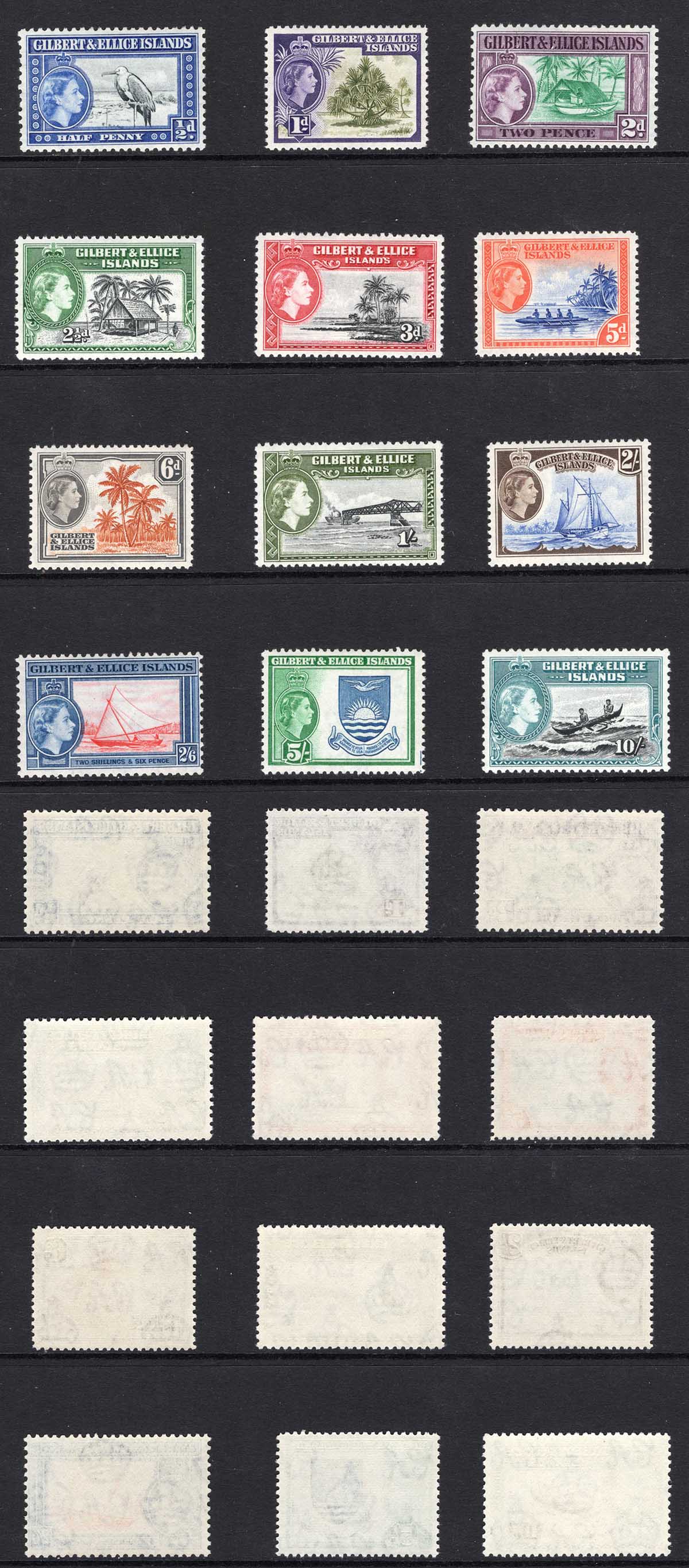 Gilbert and Ellice SG64/75 1956 Set of 12 U/M Cat 85 pounds