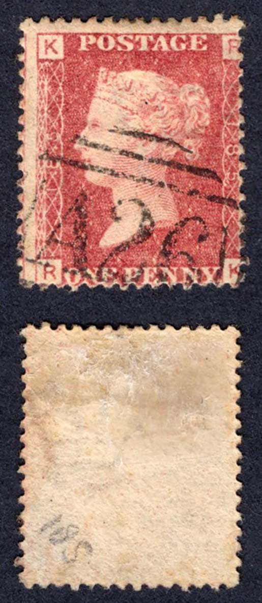 Gibraltar SGZ19 Penny Plate (RK) Plate 185 With Gibraltar Pmk Cat from 24 pounds
