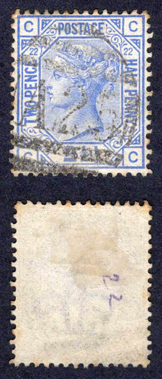 Malta SGZ40 2 1/2d Plate 22 With Malta Pmk Cat from 9 pounds