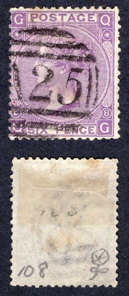 Malta SGZ60 6d Plate 8 With Malta Pmk Cat from 27 pounds