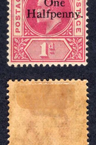 Cayman Is SG17 1/2d on 1d Carmine M/M (toned) Cat 60 Pounds