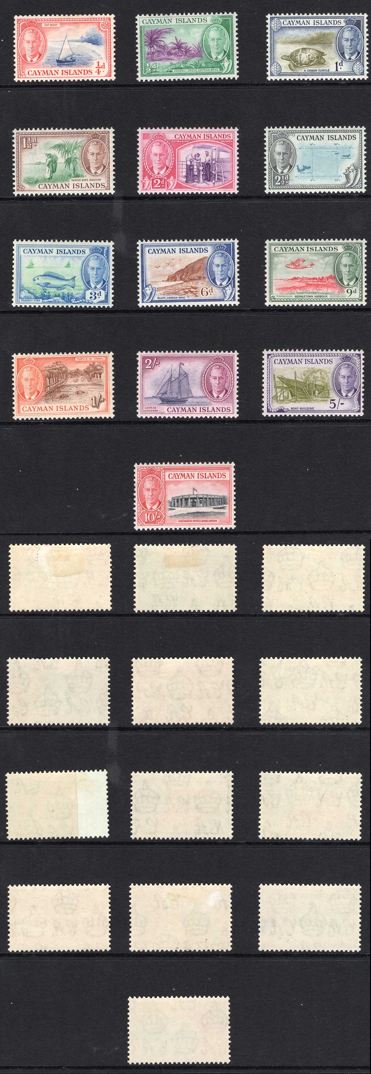 Cayman Is SG135/47 Set of 13 M/M Cat 90 Pounds