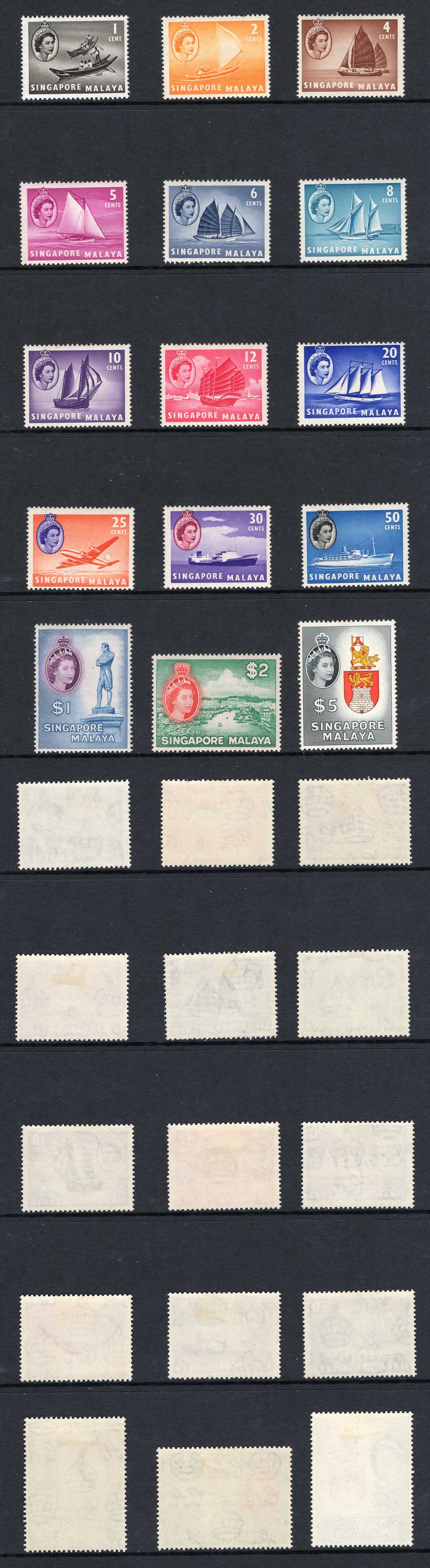 Singapore SG38/52 Set of 15 M/M Cat 150 Pounds