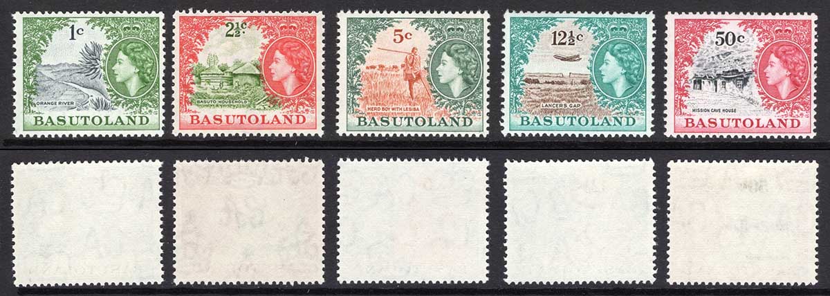 Basutoland SG84 Wmk Change Set of 5 M/M Cat 35 Pounds