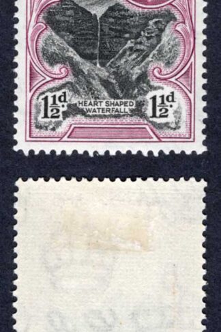 St Helena SG155a 1 1/2d Black and Deep Reddish Purple M/M Cat 14 Pounds